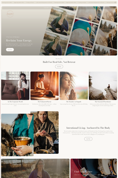 Website redesign result: homepage with an image grid and clear sections