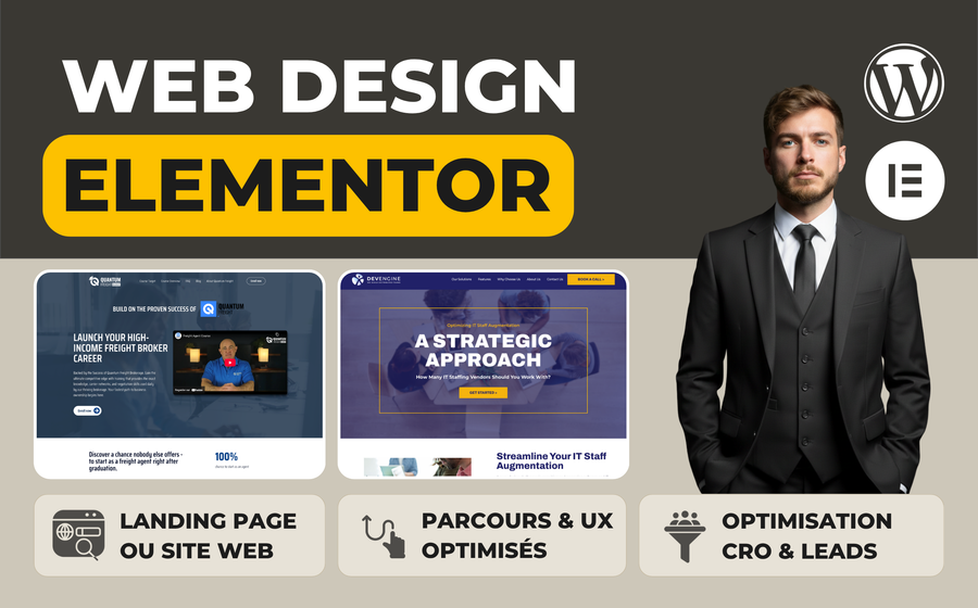 Site internet et landing page Elementor